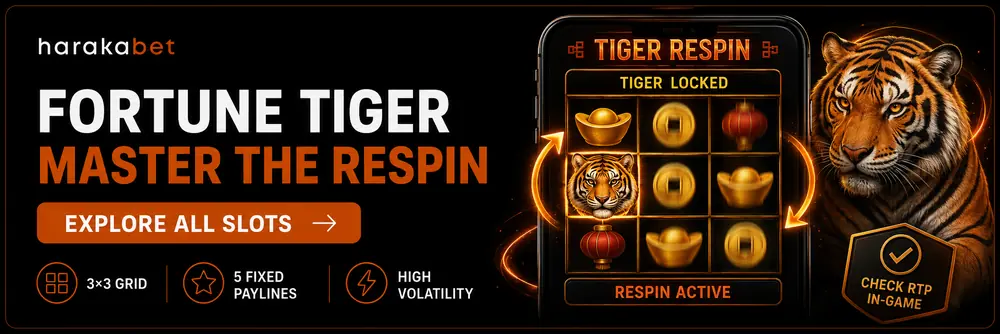 Fortune Tiger slot game screenshot showing the tiger respin feature