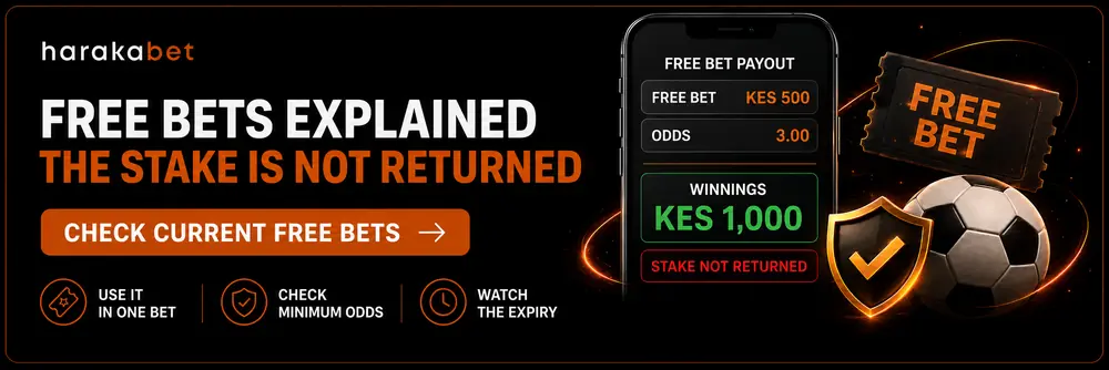 Harakabet free bets explainer showing stake-not-returned bonus mechanics