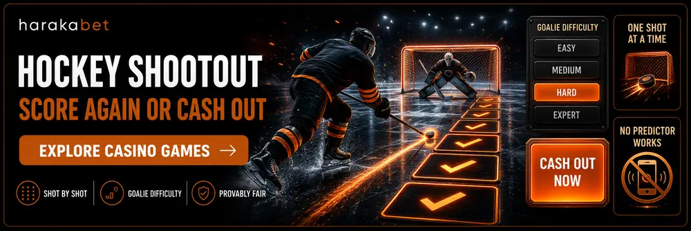 Hockey Shootout game screenshot showing a penalty shootout multiplier round